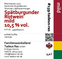 Spätburgunder mild 2021